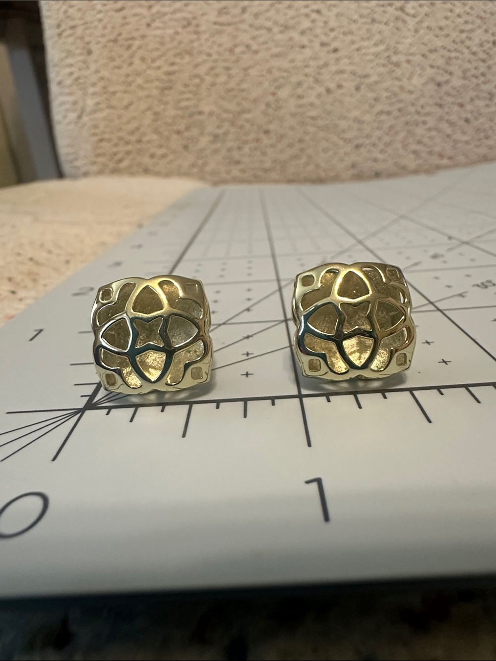Kendra Scott Gold Tima Stud Earrings - Picture 2 of 5
